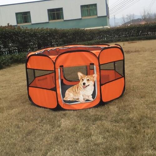Pet Tent Dog Fence Portable Waterproof Kennels Folding Pet Dog Cat Tent House Outdoor Pet Cage Playpen Kennel Pet Delivery Room