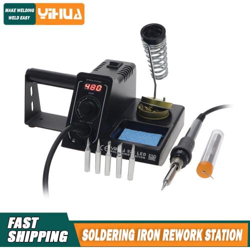 Yihua 926 LED 220V EU plug 60W soldering station 908D 908 upgrade version Send 5pcs soldering iron tip