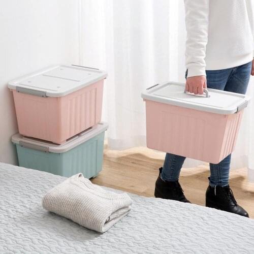Plastic Container Organizer Clothes Groceries Sundries Storage Boxes With Lid Waterproof Plastic Toy Organizer Bins