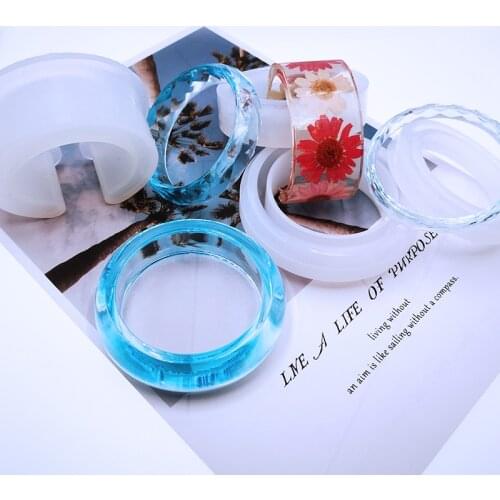 Popular1PC Soft Silicone Jewerly Mould Epoxy Bracelet Bangle Mold Hand Resin Craft Jewelry Making Mold