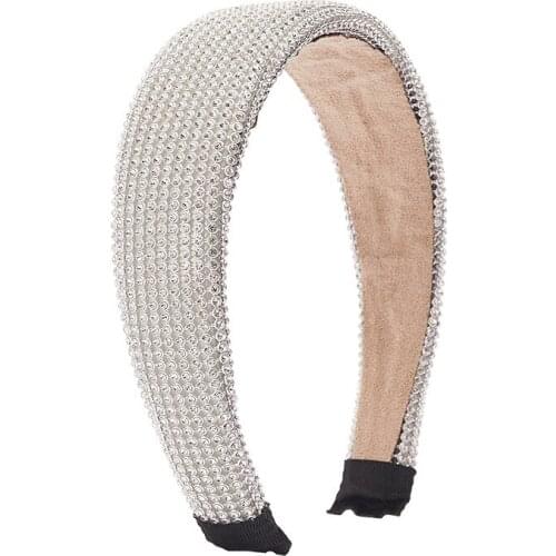 Headband Hairband Hairpin Hairsticks 2021 High-end Fashion Rhinestone Super Flash Full Diamond Creative Net Red Sponge wholesale