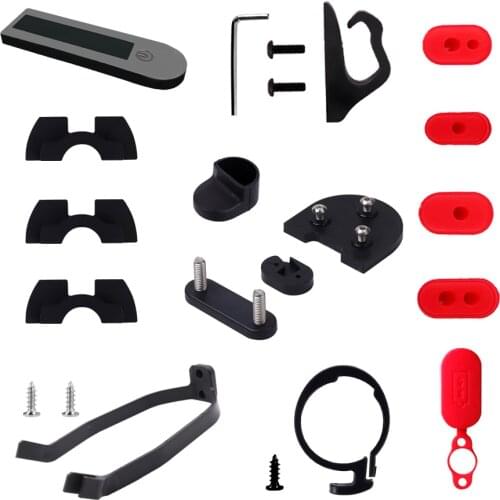 For Xiaomi M365 Pro Accessories Electric Scooter Rear Fender Wing Mudguard Shock Absorption Accessories Charging Port Dust Plug