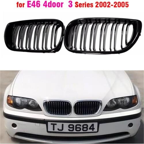 Front Bumper Grille Hood Kidney Sports Grill Compatible For BMW 3 Series E46 Facelift 320i 323i 325i 325xi 328i 330i 2002-2005