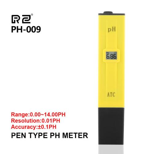 RZ Digital PH Meter Water Quality Food Soil Aquarium PH Meter Mini Portable Pen Tester Measure Range 0.00-14.00PH