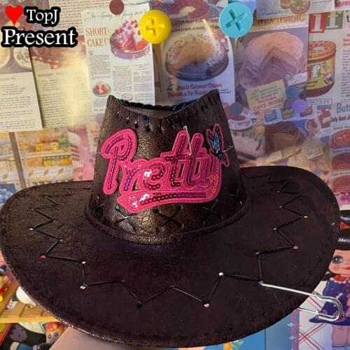 Gothic Lolita hfedora hats women Harajuku spice girl cap Flat wide Brim Wool Felt Jazz Hats men goth top vintage wedding Hat