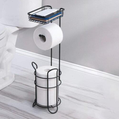 Not Easy to Rust Helpful Tissue Roll Holder Book Rack Stable Paper Storage Rack Durable for Room