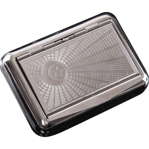 2pcs/lot Tobacco Box Humidor Cigarette Case Silver Storage For Herb/Tobacco Cigarette Rolling With Retal Pack
