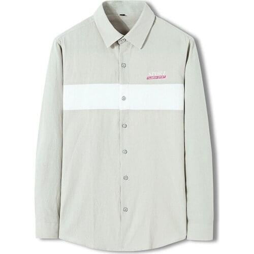 Japanese Style Spring Autumn Long Sleeve Shirt Men Patchwork Color Casual Shirts Men Korean Clothes Camisas Para Hombre M-XXXL