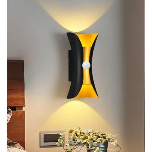 Thrisdar 20W Waterproof LED Wall Lamp IP65 Aluminum PIR Motion Sensor Corridor Wall Light Garden Balcony Front Door Porch Light