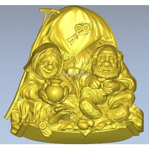 High quality New 3D model for cnc 3D carved figure sculpture machine in STL file man and wife 1