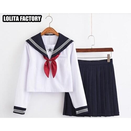 Japan High School Uniform Teen Girls Sailor Suits Novelty Women Cosplay Costume Student Uniforms TOP SHIRT