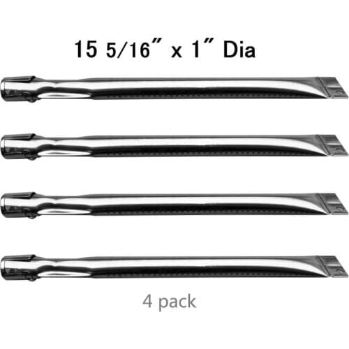 BBQ Parts Gas Grill Replacement 15.3 Inch (38.9cm) Stainless Steel Burner 4pack