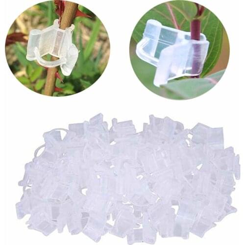 100pc Plastic Mini Plant Clips Supports Connect Reusable Protection Grafting Fixing Tool Gardening Supplies For Vegetable Tomato