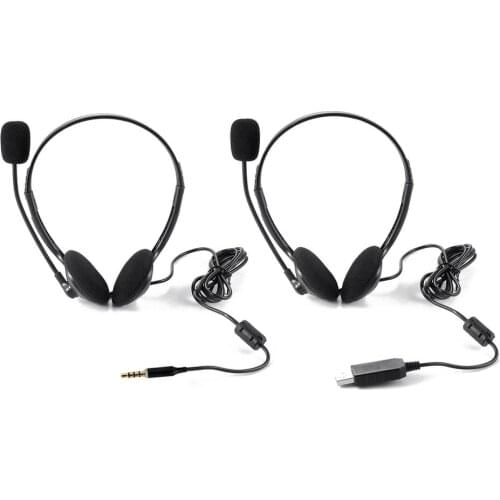 3.5mm Headset With Mic Noise Cancelling Wired Computer Headphones USB Stereo Headphone For PC Laptop Gaming Headset