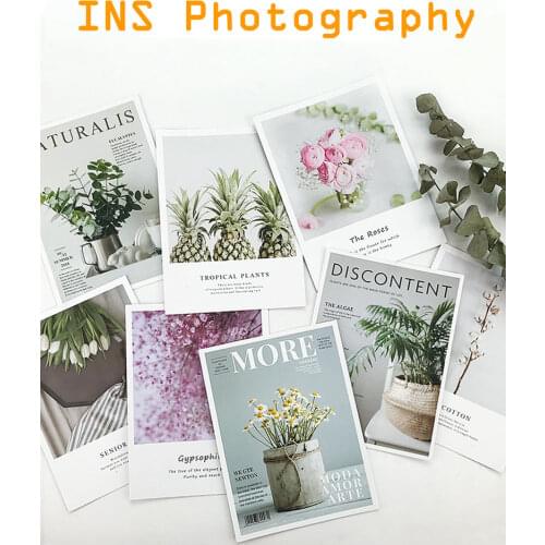 9pcs Paper Card Kits Magazine Cardboard INS Photography Background Adornment Shooting Photo Studio Backdrops Props Accessories