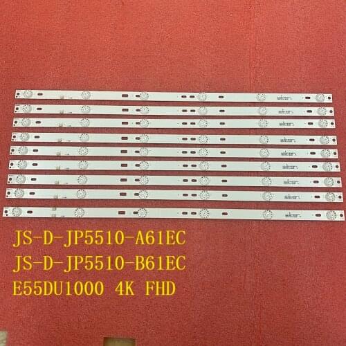 9pcs/set LED backlight strip for PEERLESS 55 Smart TV 5530 JS-D-JP5510-A61EC/B61EC E55DU1000 4K FHD