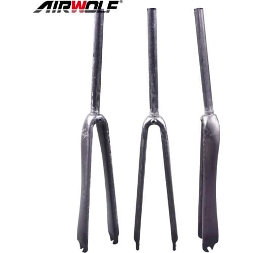 AIRWOLF Fixed Fork 700C Carbon Road Bicycle Fork V Brake Bike Parts Straight Tube Light Weight 379g Fixed Bikes Fork Carbon Fork