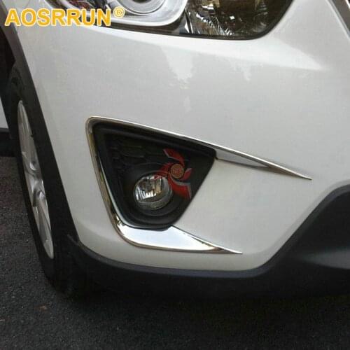 AOSRRUN Free shipping special decoration ABS Car fog lamp lights cover Auto car Accessories for Mazda CX5 CX-5 2013 2014