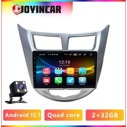 JOYINCAR Android 9.1 Car Multimedia Player For Hyundai Solaris Accent Verna 2010-2016 Autoradio GPS Navigation Camera WIFI