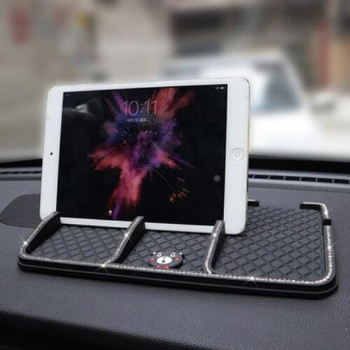 Car Ornament Pvc Diamond Anti-slip Mat Phone Holder Multifunctional Cute Auto Dashboard Sticky Pad For GPS Coins Car Dolls Gift