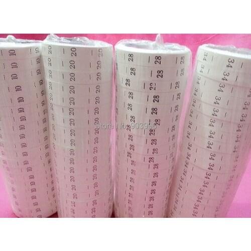 Free shipping Digital Water Wash job number size distribution label size standard size clothing accessories trademark