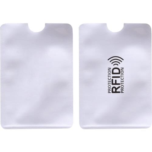 10 pcs/lot Anti-Scan Card Sleeve Credit RFID Card Protector Anti-magnetic Aluminum Foil Portable Bank Card Holder