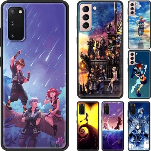 Cellphone Case For Samsung Galaxy S21 S20 Ultra S10 Plus Lite S20FE S10e S9 S8 Edge Black Shell Silicone Anime Kingdom Hearts