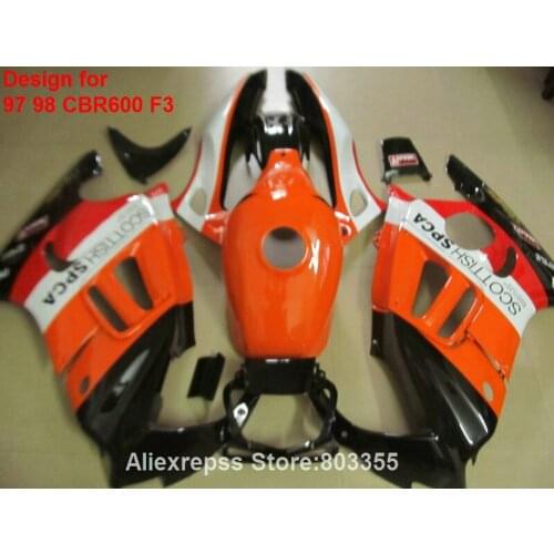 Design sticker for HONDACBR 600 F3 1998 1997 97 98 Fairings ( Orange ) cbr 600 fairing kit +7gifts xl94