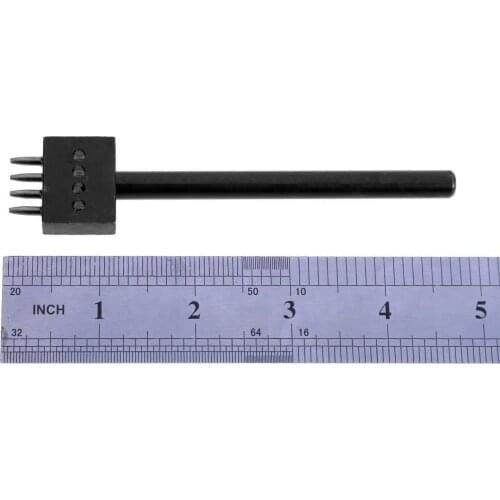 3pcs/set Leather Punching Hole Tool 5mm Pitch 2 4 6 Prong Row Punch Leathercraft Spacing Hole Craft Round Row Hole Punch Tool