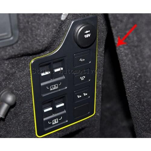 For Land Rover Discovery 5 LR5 2017 Car-styling ABS Matte Chrome Trunk Electric adjustment Button Frame Cover Trim Refit Parts