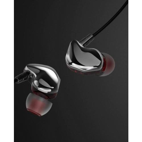 S1 Dual Moving Coil 4D HD Stereo Sport Music HiFi Wired Earphone Ergonomic In-ear Earbuds Headphones For iPhone Samsung Huawei N