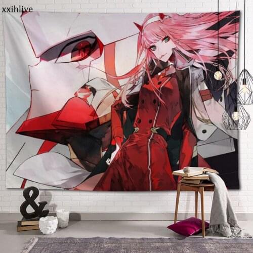 Tapestry Japanese Anime DARLING In The FRANXX Background Decorative Wall Hanging For Living Room Bedroom Dorm Room Home Decor