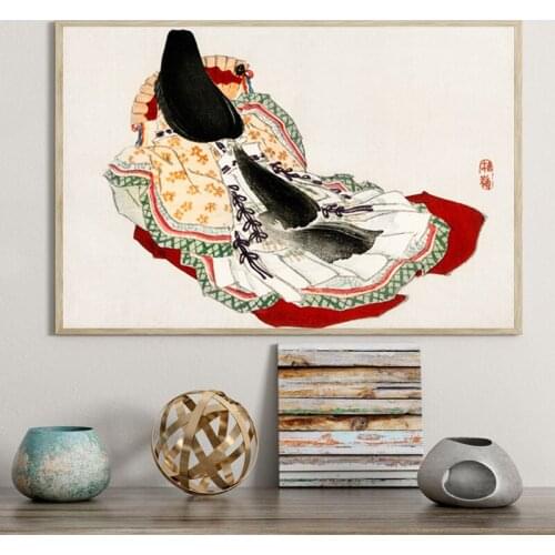 A Lady in a Kimono by Kōno Bairei Painting on Canvas Poster Vintage Japanese Art Print Wall Pictures for Living Room Home Decor