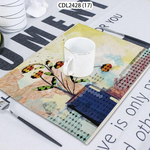 Painting Stitching Small Flower Printed Napkin Cloth Home Decoration Table Mat Cloth Tea Towel Coaster 42*32 Servilletas Tela