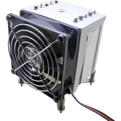 3U 4U Server CPU Cooler 5 Heat Pipe Cooling Fan For Intel Xeon LGA 1366 1356 Industrial Workstation Computer Active Cooling