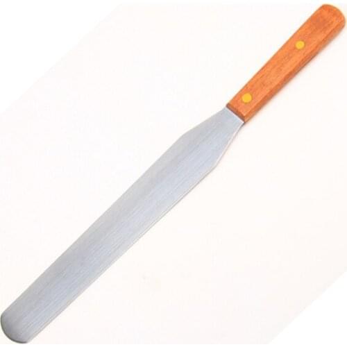 Ustensiles Patisserie 42cm Palette Knife Stainless Spatula with Wood Handle, Cake Decorating Baking Spatulas Baking Cake Tools