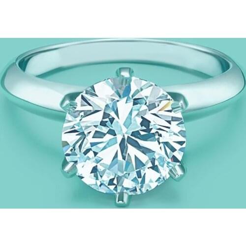 Fashion Eternity 1ct Wedding Rings for Women Exquisite Silver Color Cubic Zirconia Engagement Rings for Women Fashion Jewelry