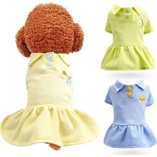 Fashion Dog Clothes Small Dog Teddy Bomei Puppy Dog Dress Casual Girl Dog Clothes Cat Pet Dress