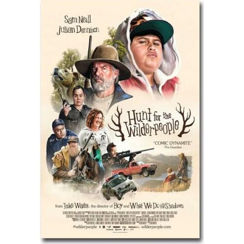 Hunt for the Wilderpeople Movie 3 Film Silk Fabric Wall Poster Art Decor Sticker Bright