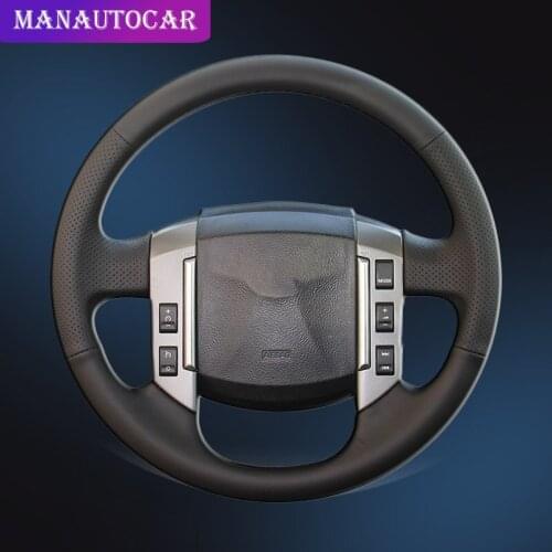 Car Braid On The Steering Wheel Cover for Land Rover Discovery 3 2004-2009 DIY Leather Auto Car-styling Interior Accessories