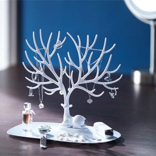 Fashion Creative Tree Jewelry Organizer Display Earring Necklace Holder Ring Bracelet Display Stand Storage Rack Shelves Stand