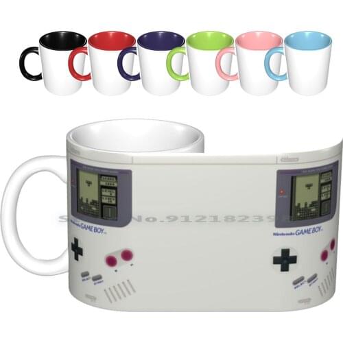 Original Gameboy Mug Ceramic Mugs Coffee Cups Milk Tea Mug Gameboy Handheld Hand Held Tetris Classic Retro Vintage Arcade Game