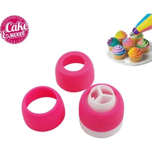3Sizes/Set Converter Cream Coupler Adaptor Plastic Icing Piping Nozzle Tip Bag Cake Pastry Decorating tools
