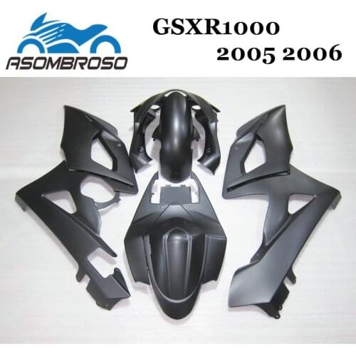 Injection molding plastic Fairing kit for Suzuki GSXR1000 2005 2006 matte black K5 K6 GSXR1000 motorcycle Fairings parts LK14