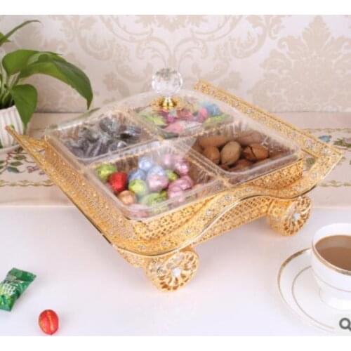 Factory direct sales customized acrylic products Chinese style dividing box domestic iron wedding candy box with lid