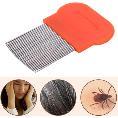 Stainless Steel Long Teeth Hair Lice Comb Density Teeth Flea Nit Dust Free Removal Hair Brush Comb