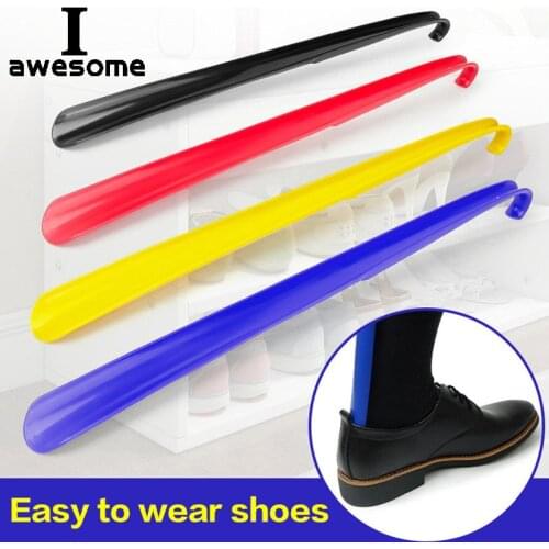 1PCS 58.5cm Easy To Use Plastic Long Handle Shoes horn Artifact Pull Pumping Shoes Professional Women Men Shoe Horn Shoes Spoon