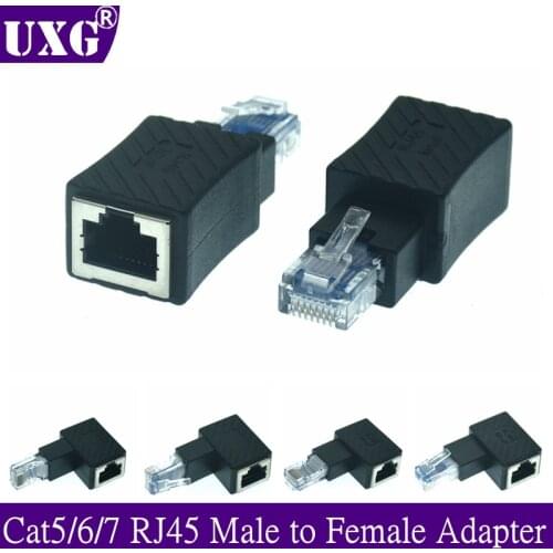 Newese Up Down Left Right Angled 90 Degree 8P8C FTP STP UTP Cat 5e 6e 7e RJ45 Lan Ethernet Network extension Male to Female hot