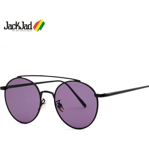 JackJad 2020 Fashion IF ON Round Metal Style Sunglasses Men Women Brand Design Color Mirror Vintage Sun Glasses Oculos De Sol