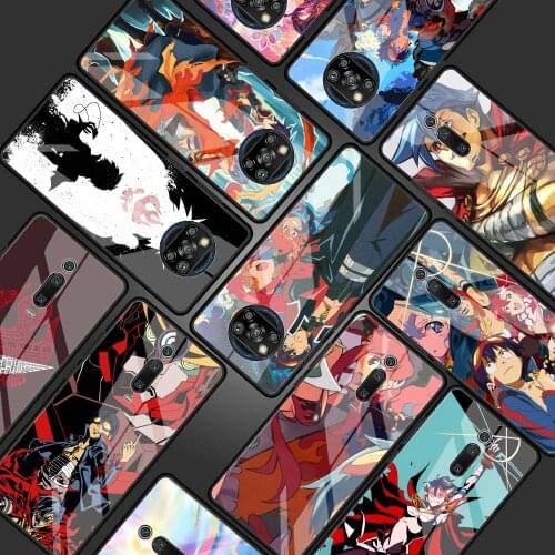 Tengen Toppa Gurren Lagann Glass Phone Case for Xiaomi Redmi Note 9S 8 Mi Poco X3 NFC 9 10T Pro 5G 8T 7 9T 10 Lite 9C K40 Cover